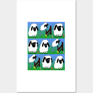 Playful sheep 1 Posters and Art